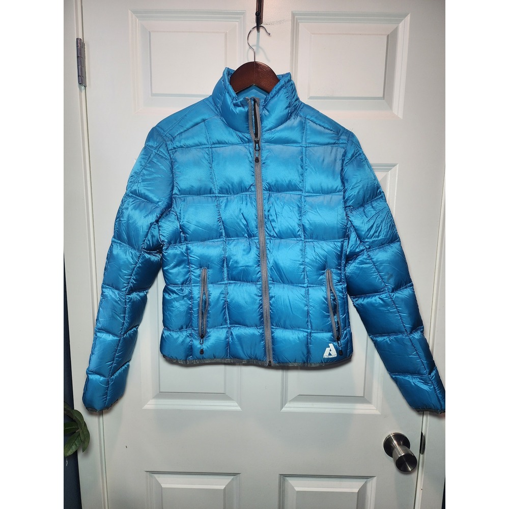 Eddie Bauer First Ascent 800 Fill Down Puffer Jacket Womens Medium Blue Coat